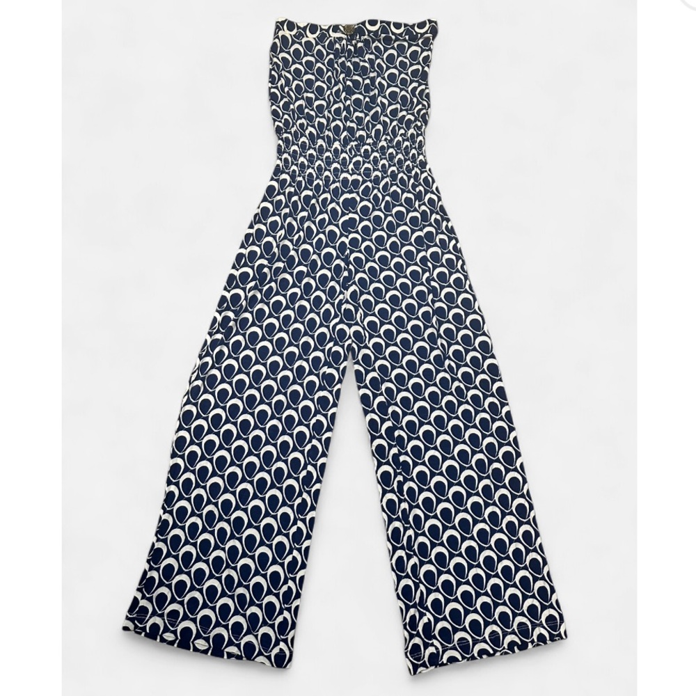 Macbeth Collection Navy and White Patterned Jumps… - image 2